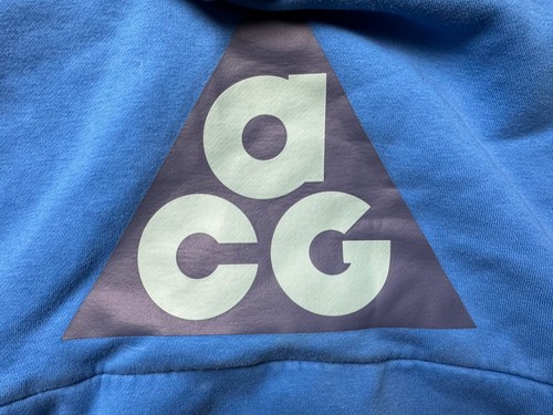 NIKE ACG ICON FLEECE KIDS PULLOVER HOODIE FB4343-435 BLUE MEDIUM - Picture 3 of 8