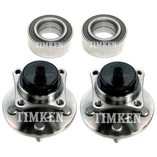 Front & Rear Wheel Bearings & Hubs Kit Timken For Pontiac Vibe Toyota Matrix FWD