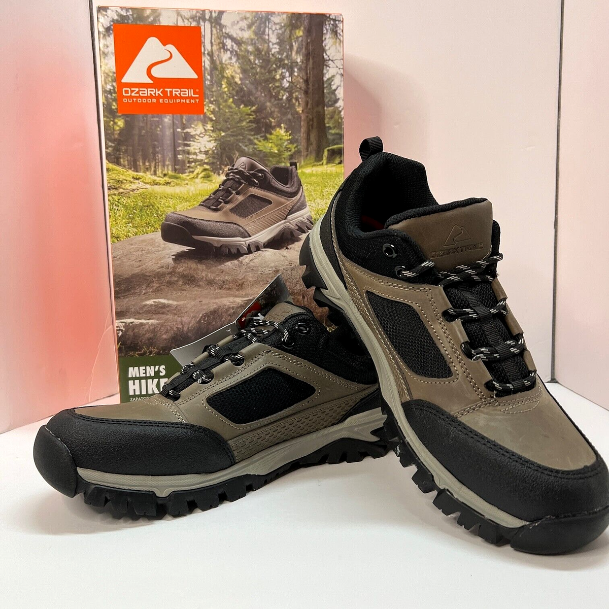 New in Box Ozark Trail Men's Hiking Shoes Size Stone