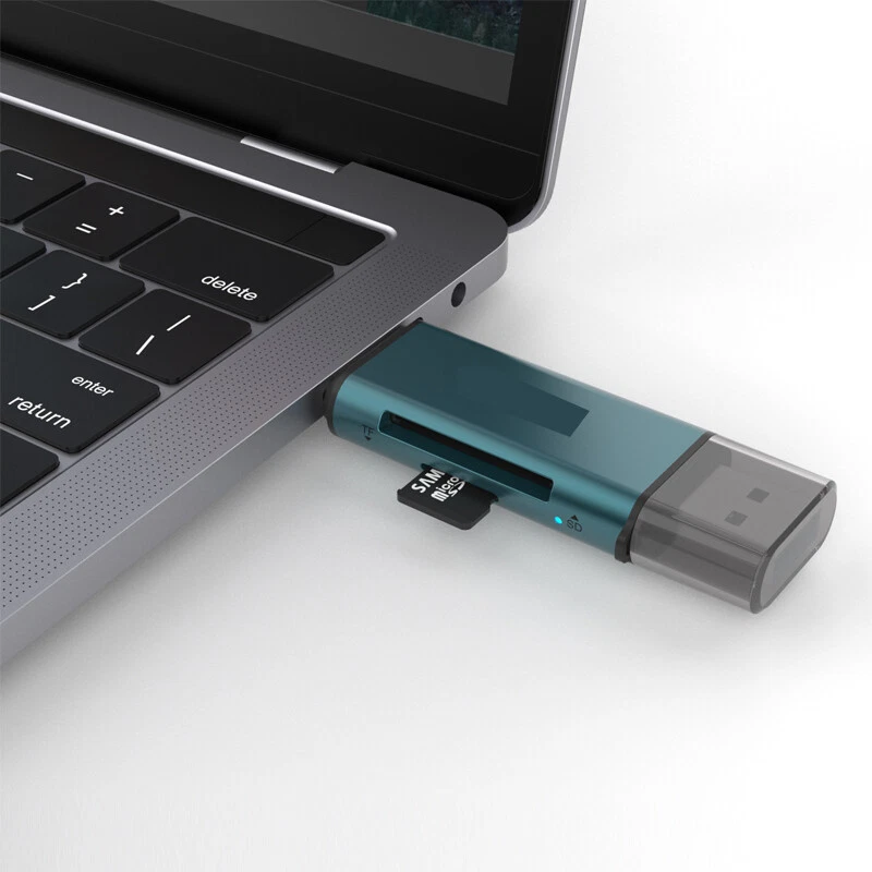 Splitter Adapter Extension Cable USB Hub USB 2in1 SD/TF Card Reader dock station