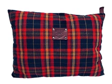 WILL Leather Goods Red & black tartan Plaid Accent Pillow 14"