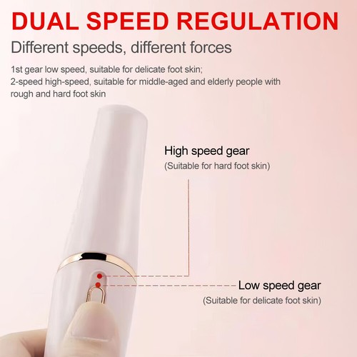 Electric Foot File Hard Skin Callus Remover Feet Smooth Pedicure Rechargeable UK - Picture 9 of 14