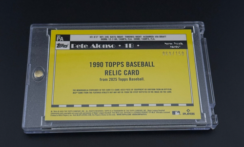 2025 Topps Serie 1 - 1990 Topps Baseball Relics Pete Alonso #T90R-PA (MEM) - Foto 2 di 2