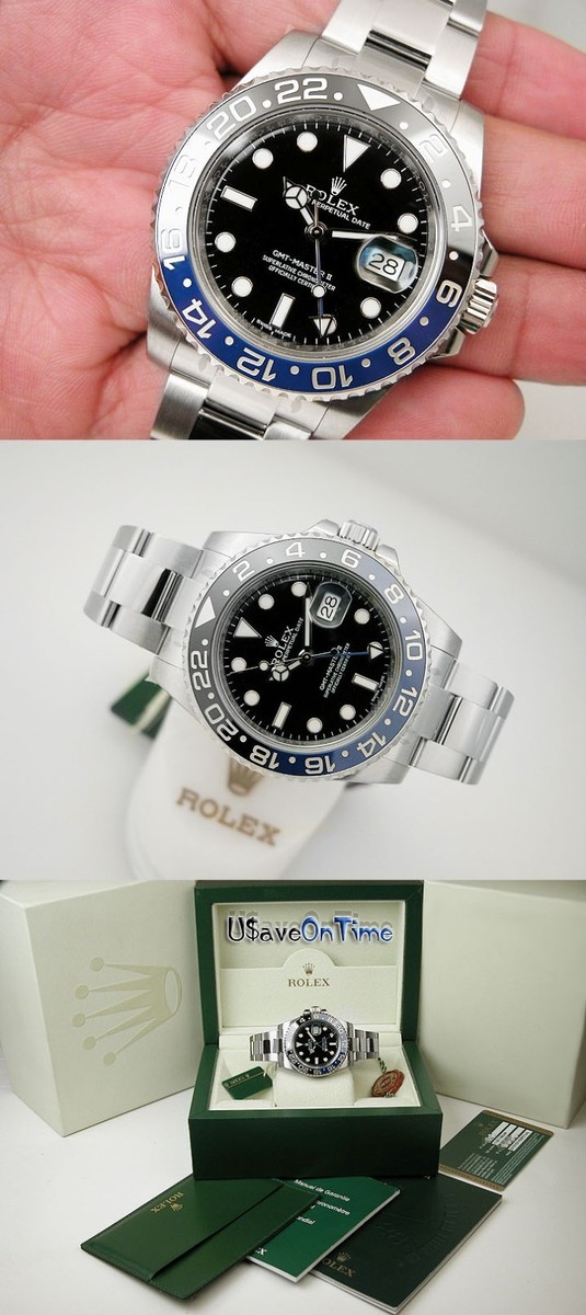 Rolex GMT-Master II 116710BLNR Silver Oyster Bracelet with Blue