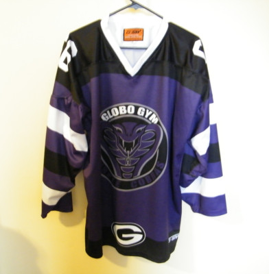 GLOBO GYM / G- SW / PURPLE COBRAS / HOCKEY JERSEY .