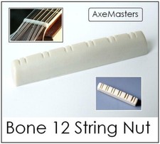 GeetarGizmos 1 3/4" Slotted BONE NUT for NARROW NECK 12 String Acoustic Guitar