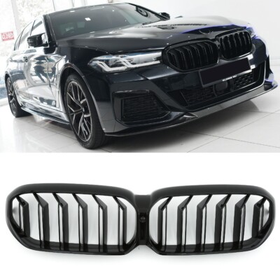 Sport Kühlergrill Doppelsteg Glanz Schwarz Passt Für Bmw 5er G30 G31 Lci 2020...