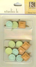 Studio K Round and Square Brads, Embellishments K COMPANY - NEW, 563575