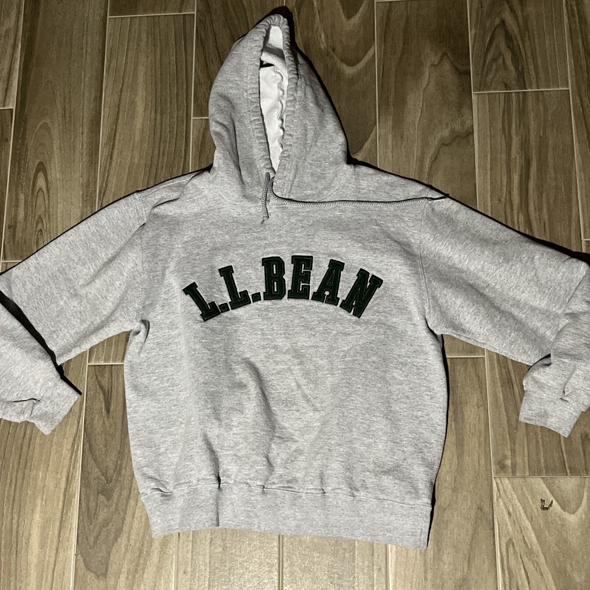 Vintage 90s LL Bean Russell Athletic Hoodie Spellout USA