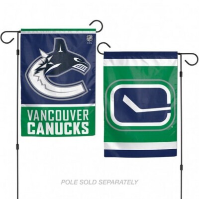 Vancouver Canucks 12x18 Double Sided Design Sided Garden Flag NHL Hockey 