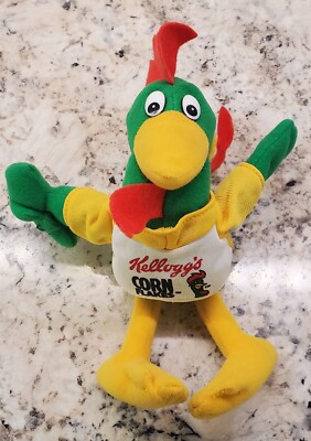 VTG 1997 Kelloggs Corn Flakes Cornelius Breakfast Bunch Bean Bag Rooster Plush