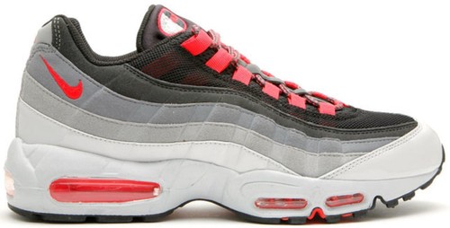 MENS NIKE AIR VAPORMAX 95 AIR MAX 95 WHITE-HOT RED-PEWTER SZ 8.5