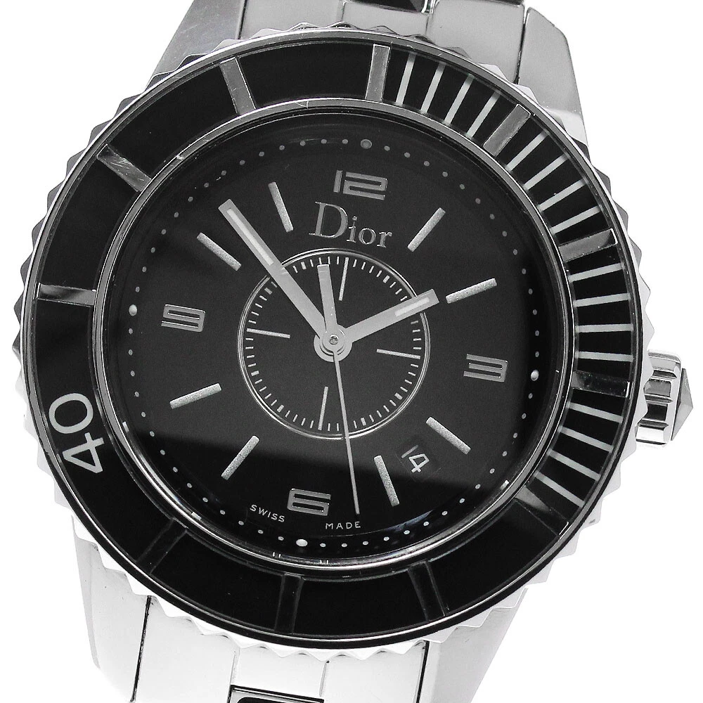 Montre femme Dior cristal CD11311F date cadran noir quartz_861720