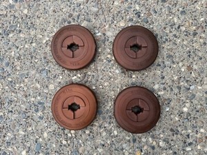 + Sears Roebuck & Co. 5 lb Vinyl Plastic Weight Plates Vintage Ted Williams? +