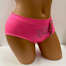 Lot Of 6 Women Seamless Heart Design Panties Lightweight Underwear Size Small