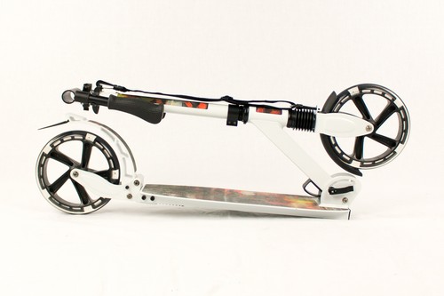 Hepros Fully Flash Scooter 200mm LED Leuchträder Cityroller Erwachsene Weiß - Bild 6 von 12