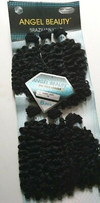 Angel Beauty Sassy Curls Haarverlängerungen 2 Bündel je 14+16+18'' - 210g - 1B