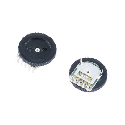 PCB Mount Knurled Disc Stereo Potentiometer - 1k, 5k, 10k, 20k, 50k, 100k Values