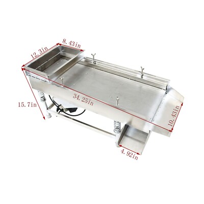 One Layer 110V Small Stainless Steel Electric Linear Vibrating Screen 1mm Screen | eBay One Layer 110V Small Stainless Steel Electric Linear Vibrating Screen 1mm Screen | eBay