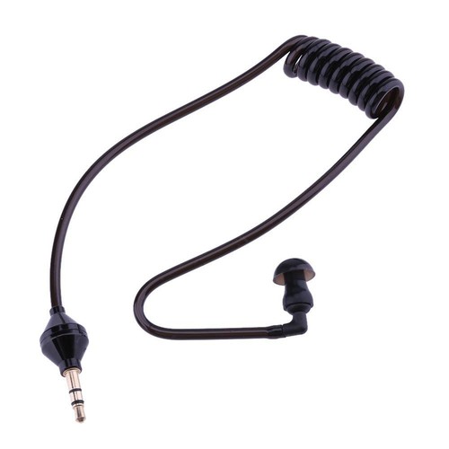 Monaural Headphone Air Tube Anti-radiation Earphone Stereo Headset Black