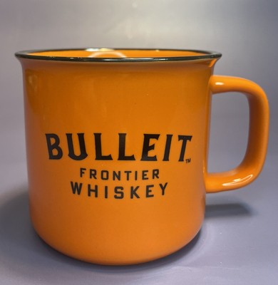 Bulleit Frontier Whiskey 10 oz Mug Cup, Orange - Bourbon, Coffee, Tea, Campfires