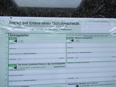 21 Stück Mahnbescheid f. masch. Bearbeitung von Sigel NEU