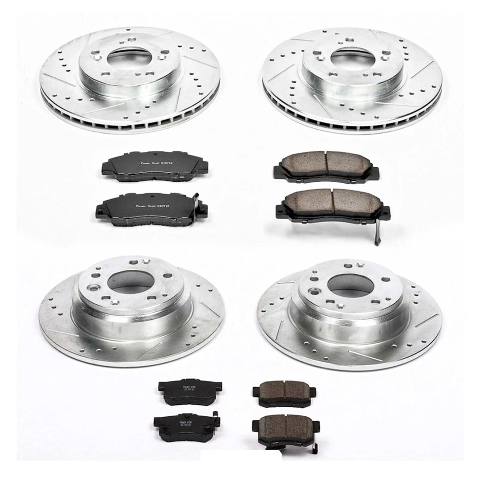 K705 Powerstop 4-Wheel Set Brake Disc and Pad Kits Front & Rear for Isuzu Oasis - Image 3 of 4