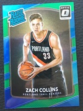 #2/5 Zach Collins 2017-18 Panini Optic Rated Rookie Green Prizm RC #191