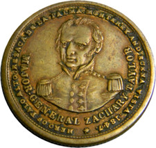 1847 Major General Zachary Taylor Token  (0324) Graffiti
