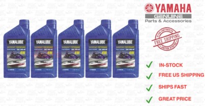 5x Pack YAMAHA YAMALUBE 4W WaveRunner 4-Stroke Engine Oil 10W40 LUB-10W40-WV-12