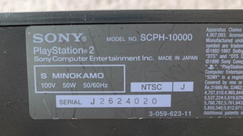 SONY PS2 PlayStation 2 SCPH-10000 Black Console Japanese NTSC-J (Japan)  Fedex FS