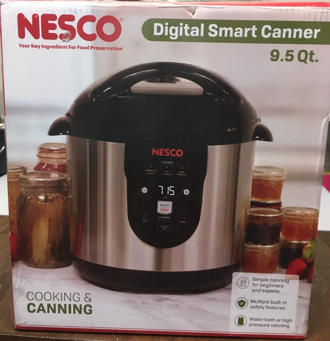 EXC Nesco 9.5 Qt Smart Electric Pressure Cooker & Canner - Stainless Steel