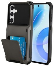 for Samsung Galaxy A55 Wallet - Style Protective Case with A55 / A35 5G Gray