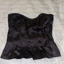 Prettylittlething Women's Black Corset strapless top