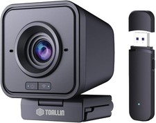 TOALLIN 1080P HD Wireless Webcam for PC Noise-cancelling Built-in microphone New