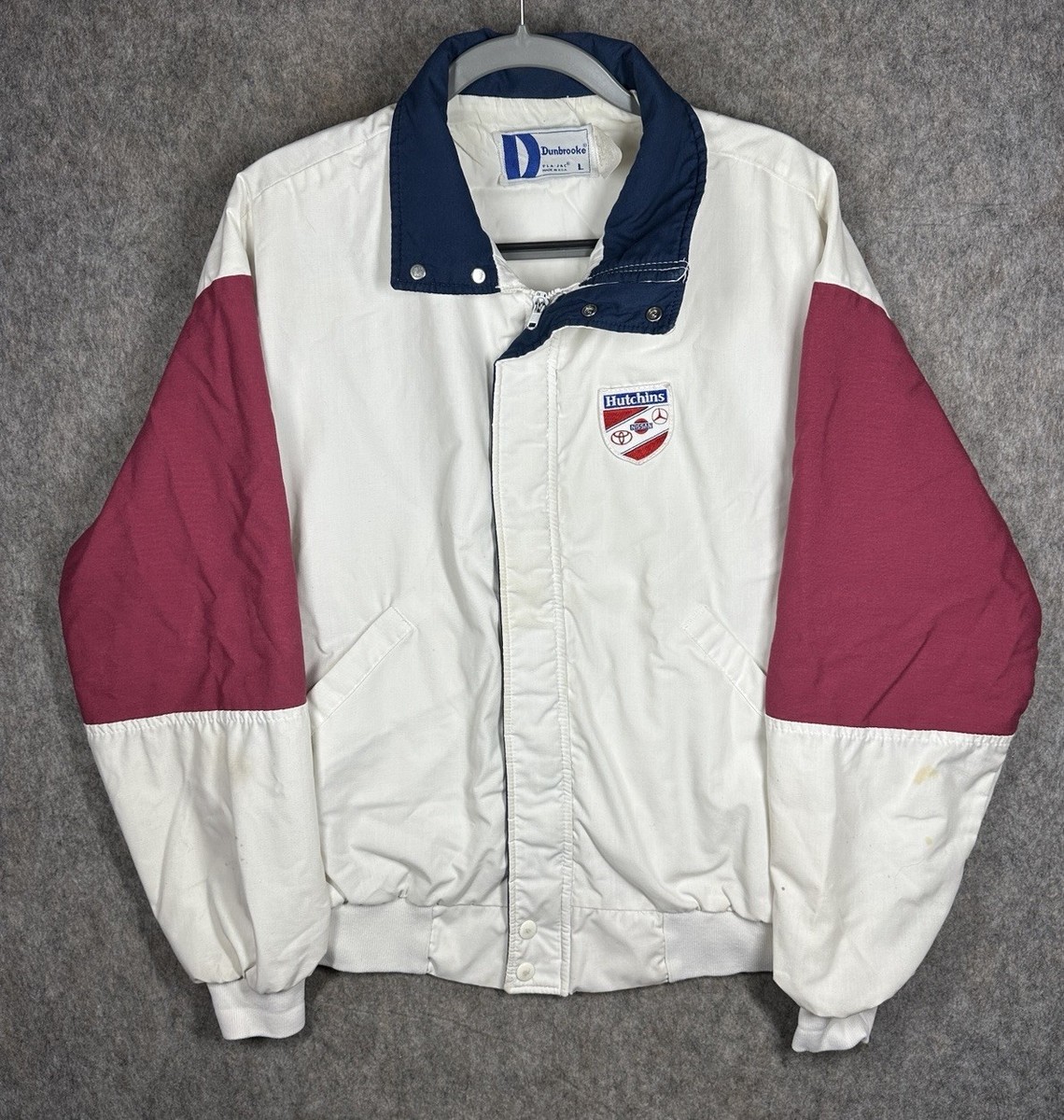 Vintage Dunbrooke Jacket Mens L Hutchins Nissan Toyota USA 90s Racing