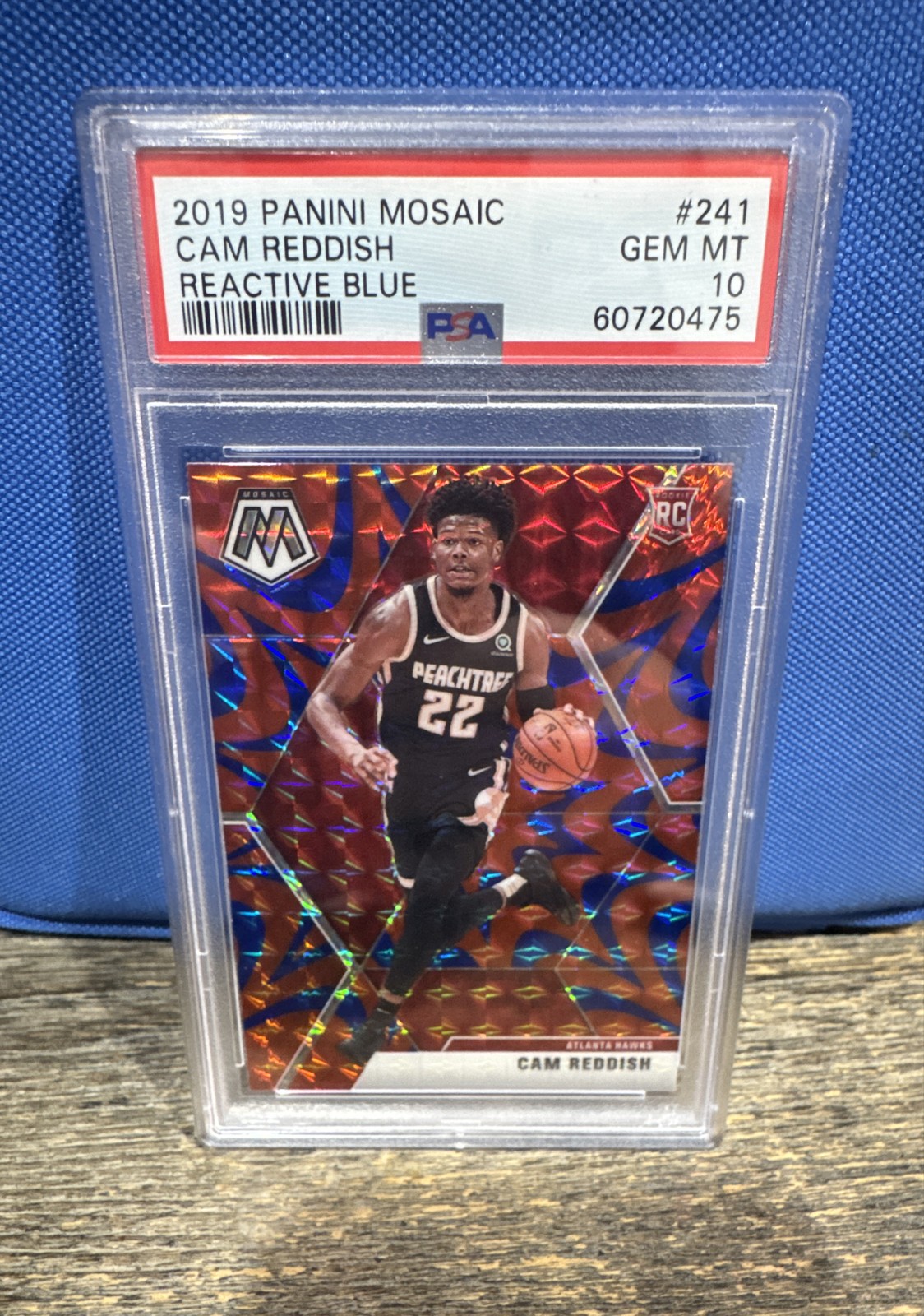 2019-20 Panini Mosaic - Rookies Cam Reddish #241 Reactive Blue Prizm (RC) PSA 10