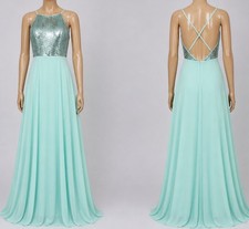 Lulus Endlessly Enchanted Sequin Maxi Dress Mint Green Formal Bridesmaid XS