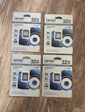 X4 BRAND NEW - Genuine Lexar Platinum II 32GB SDHC I Memory Card Class 10 100x