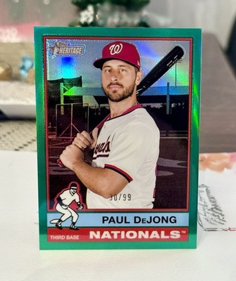 2025 Topps Heritage High Number PAUL DEJONG #/99 GREEN CHROME Refractor 663