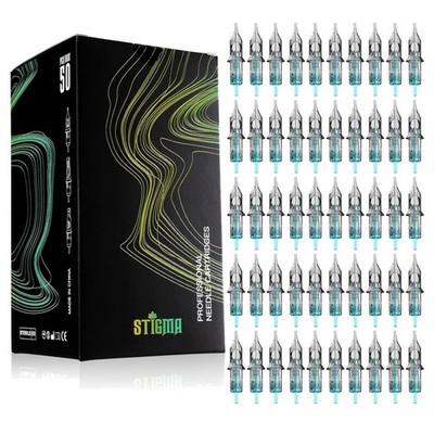 Tattoo Cartridge Needles, 50 Pcs, Round Liner Shader, Compatible with Standar...