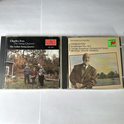 CHARLES IVES Lot 2 CD LYDIAN STRING QUARTET Ives String Quartets Symphonies 1&4