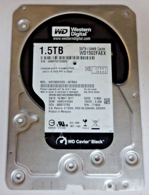WESTERN DIGITAL *WD1502FAEX-007BA0* SATA FESTPLATTEN PLATINE #FS401