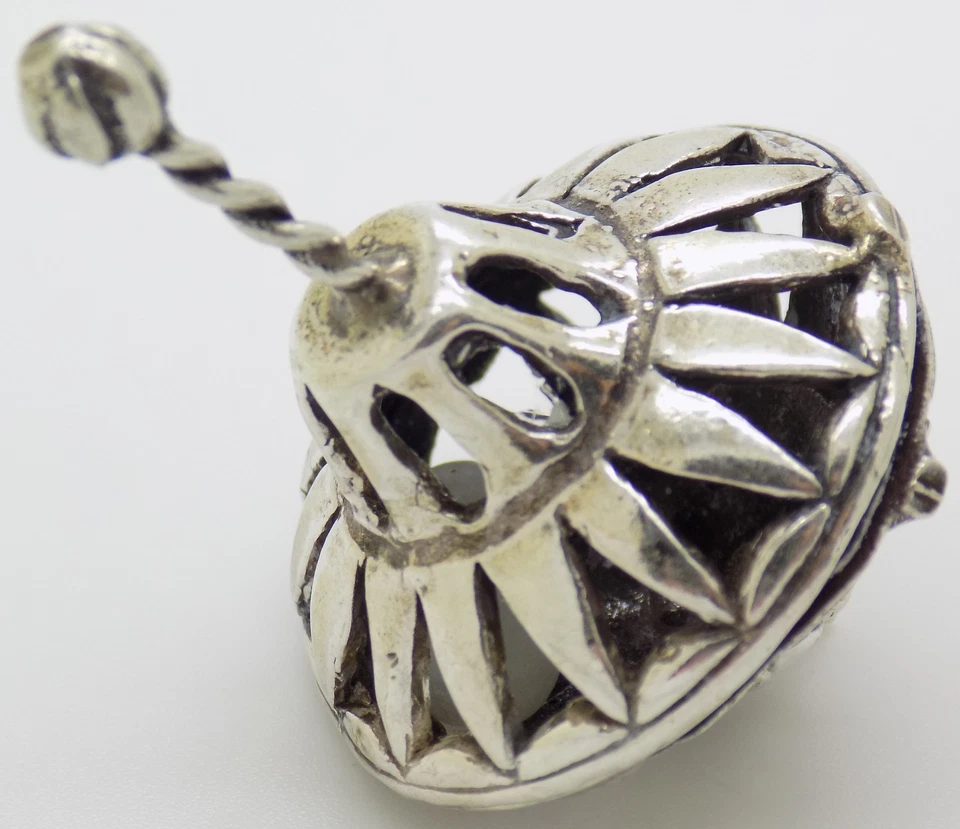 Винтажный итальянский ручной работы подлинный серебряный верхний спиннер твердое фигурка миниатюра - Изображение 4 из 4