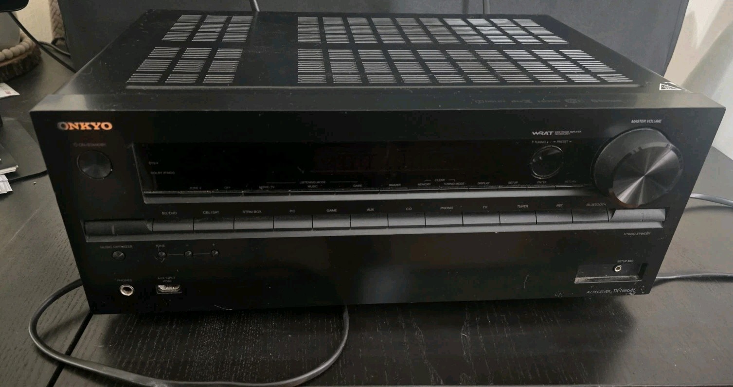 ONKYO TX-NR646 AV RECEIVER 7.1ch 100W x7 8&Omega; HDMI USB Black 