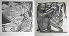 2 Original Signed Etchings. Beetle Drama, Who The Bear.. H.R. Leiß: