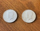 2 1964 Kennedy Half Dollars, 90% Silver, Circulated, Beautiful Coins