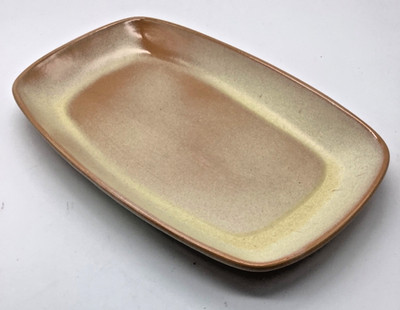 Frankoma 5PS (9-inch oval serving platter) in Plainsman Gold/Peach