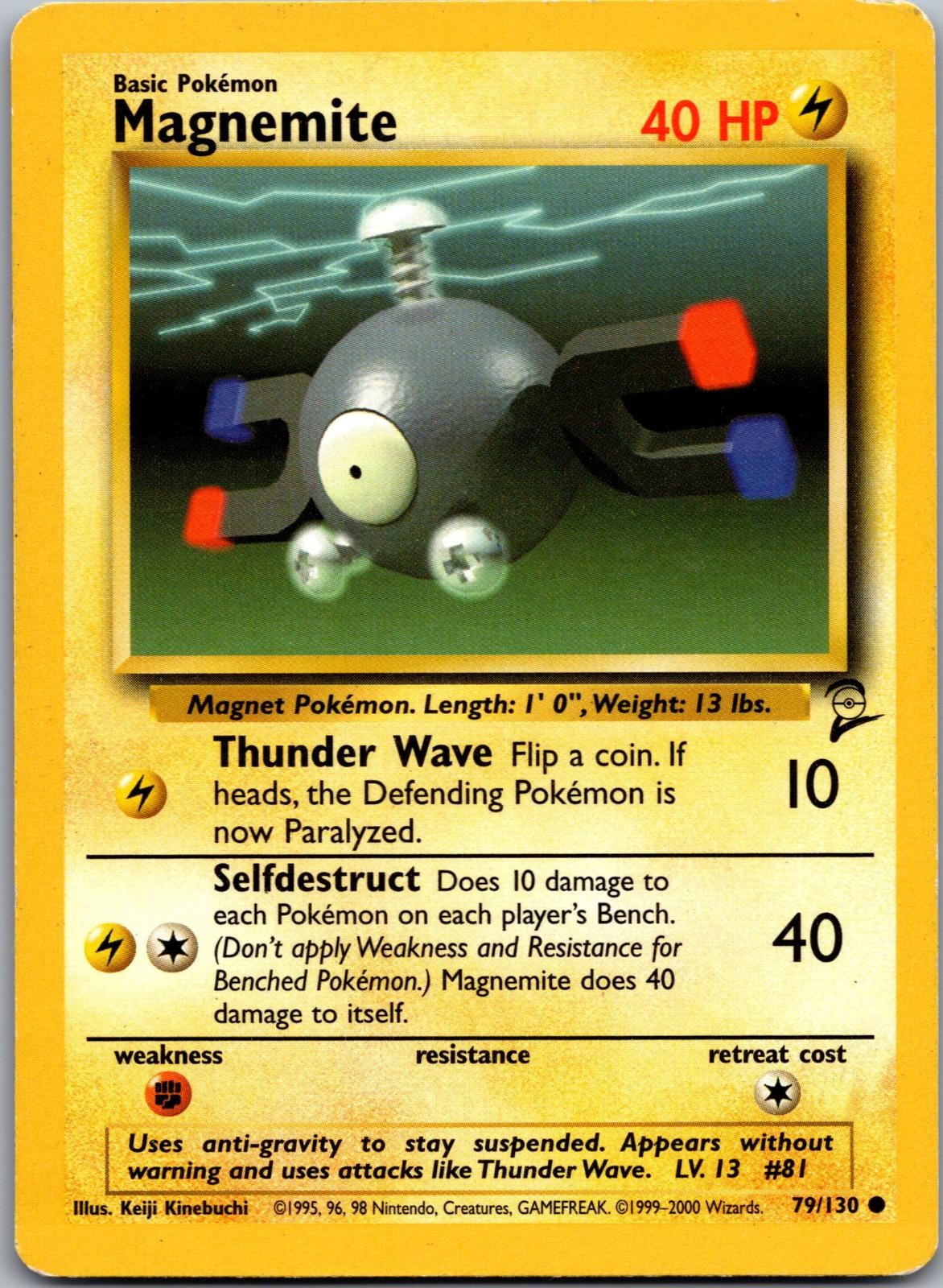 Magnemite 79/130 Common Base Set 2 Pokemon Near Mint