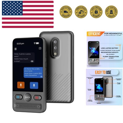 Language Translator Device, Voice/Text Bidirection Word Translator, 138 Langu...